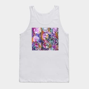 Flower and Circles Print Tank Top